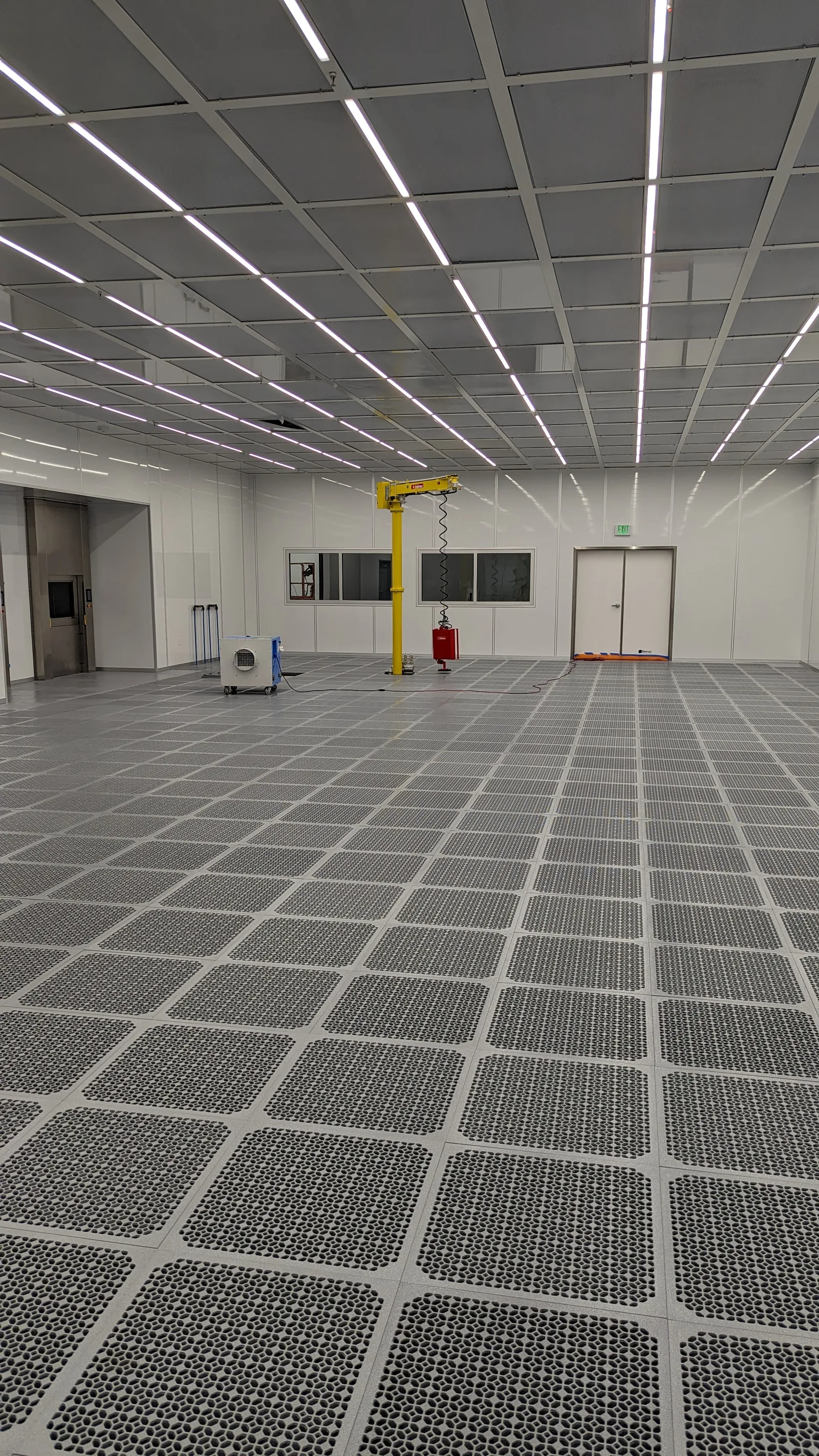 Completed cleanroom with pristine floors after LeBlanc Cleaning post-construction service in Mesa, AZ